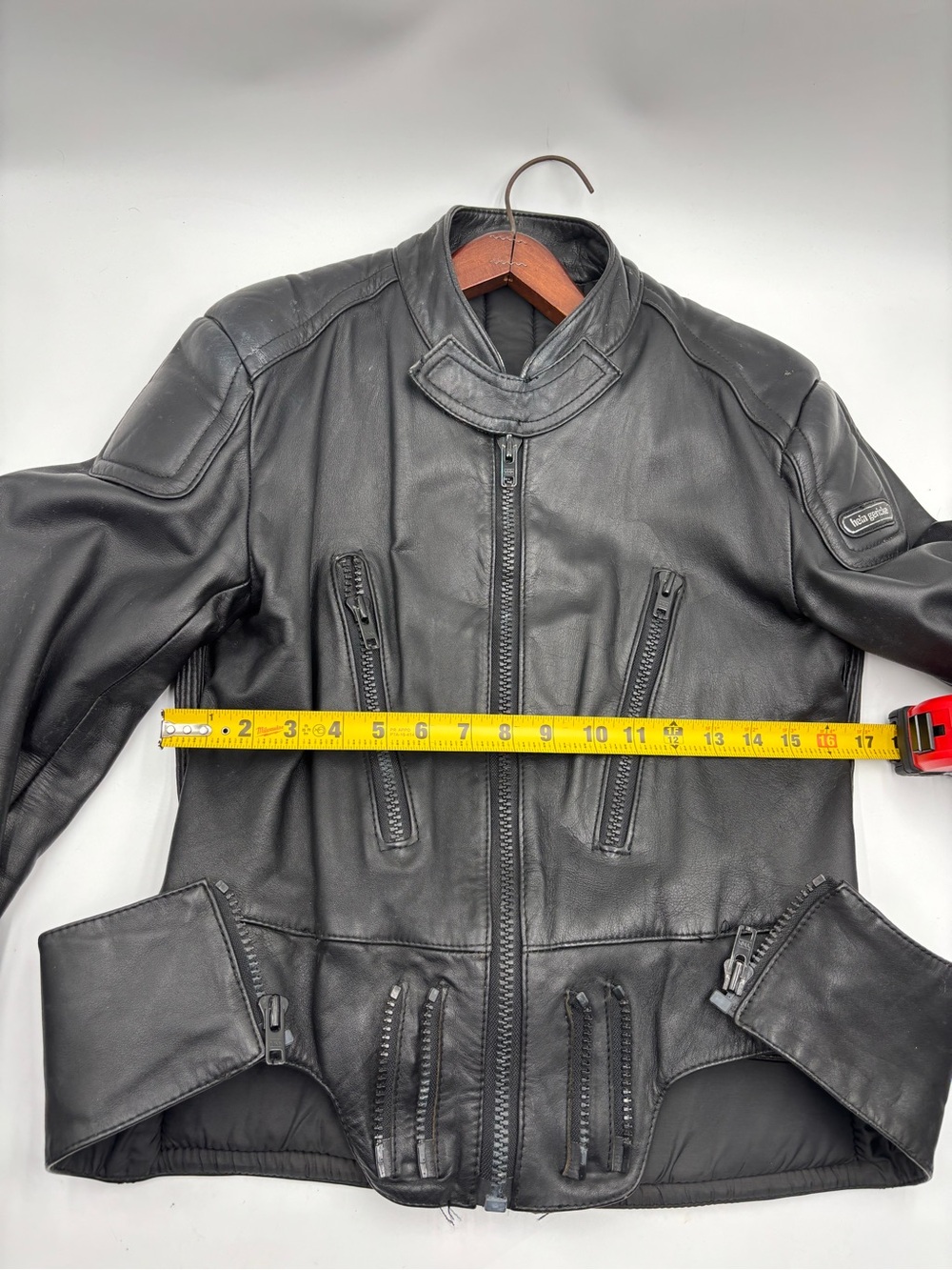Hein Gericke Vintage Black Leather Motorcycle Mens Jacket - with liner SZ 40 - Picture 13 of 15